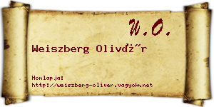 Weiszberg Olivér névjegykártya
